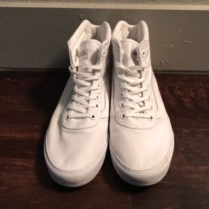 White Hi-top Sk8 Hi Vans 9.5W *like new*